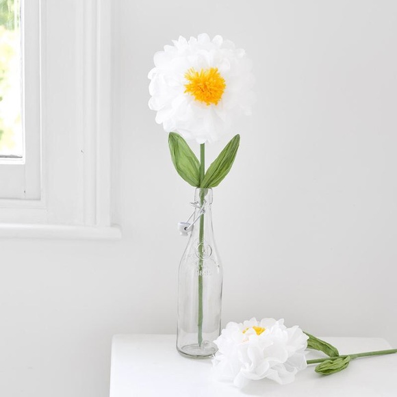 New! Paper WHITE GIANT FLOWER DECORATION - MEDIUM - Picture 1 of 4